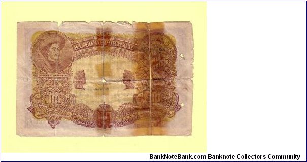 Banknote from Portugal year 1904