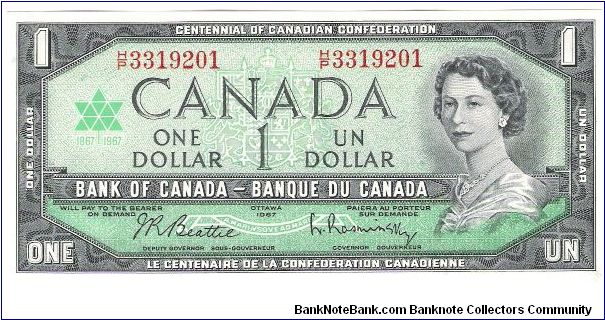 1967 canada Centennial Note #2/2 Banknote