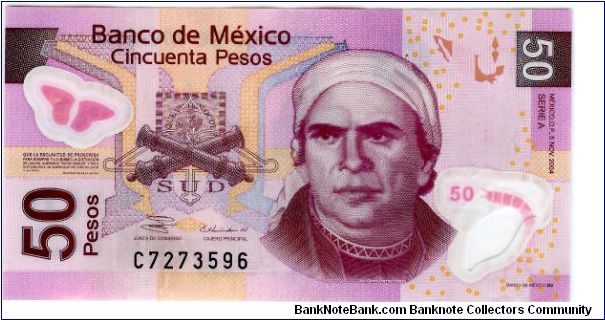 2004 50(Cincuenta) Pesos(VF) Mexico Banknote