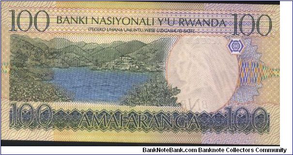 Rwanda 100 Francs
note. Banknote