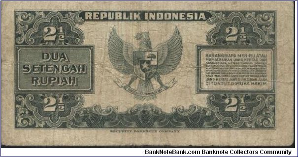 Banknote from Indonesia year 1953