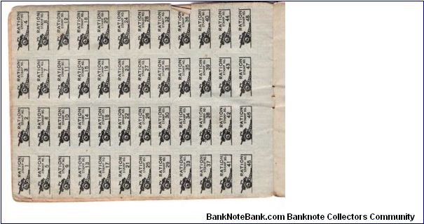 some of the ration stamps 
from the WWII ration Book Banknote