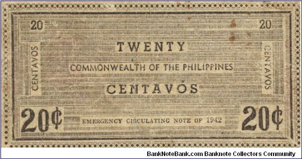 Banknote from Philippines year 1942