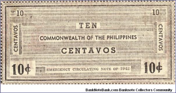 Banknote from Philippines year 1942