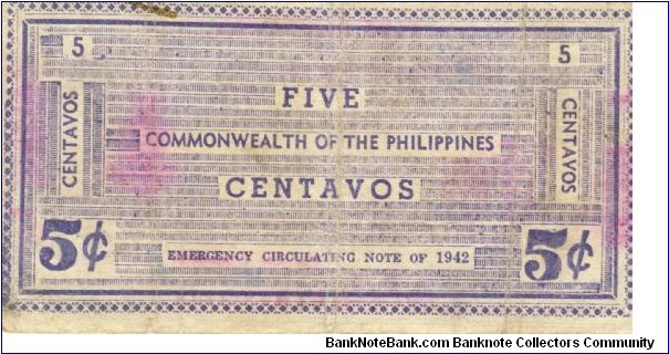 Banknote from Philippines year 1942