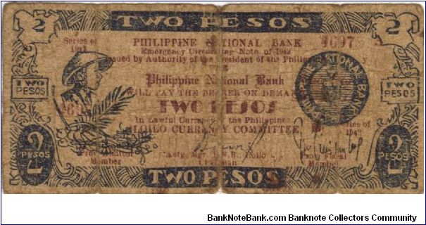 S-312 Rare Iloilo 2 Pesos note. Will trade this note for Philippine notes I don't have. Banknote