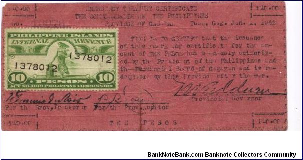 Banknote from Philippines year 1942