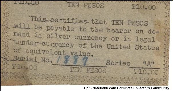 Banknote from Philippines year 1943