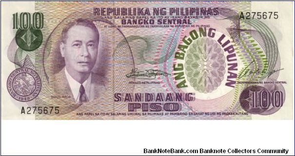 1st A.B.L. SERIES 30 (p157a) Marcos-Calalang A275675 Banknote