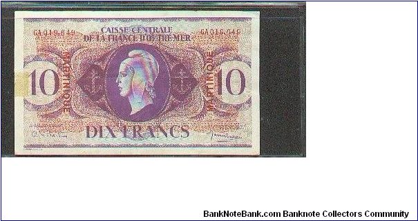 Martinique Banknote