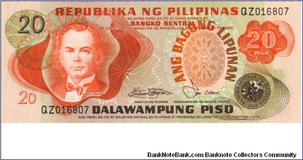 2nd A.B.L. SERIES 35a (p162b) Marcos-Laya QZ016807 (1st Prefix) Banknote