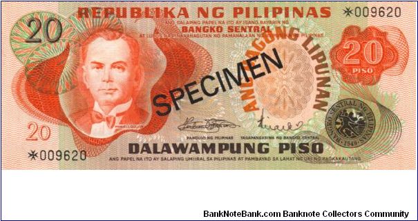 2nd A.B.L. SERIES 35CS (pCS1) Marcos-Licaros *009620 (Franklin Mint Specimen) Banknote
