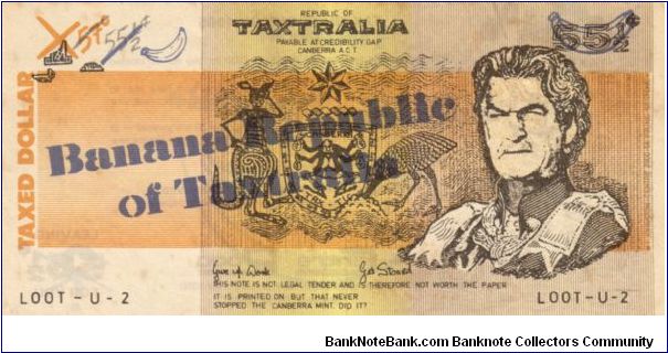POLITICAL 1990 One Banana    Anti-Labor/Bob Hawke Authorised by Centre 2000 Banknote