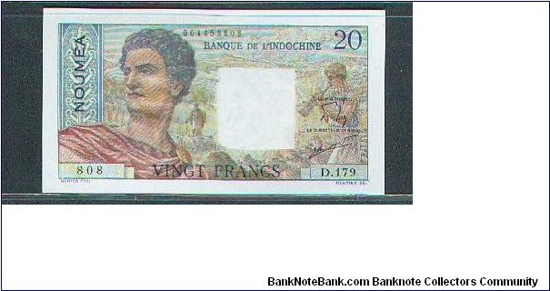 Banknote from French Polynesia year 1963