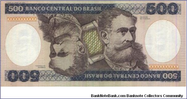 Running A Series No:A4195075425A 500 Cruzeiros Dated 1985(O) Deodoro da Fonseca(R)Group of Legislators. Banknote