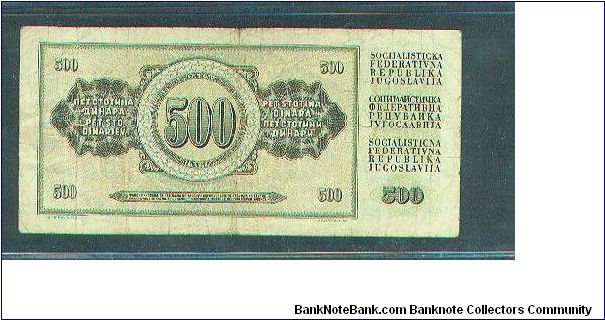 Banknote from Yugoslavia year 1973