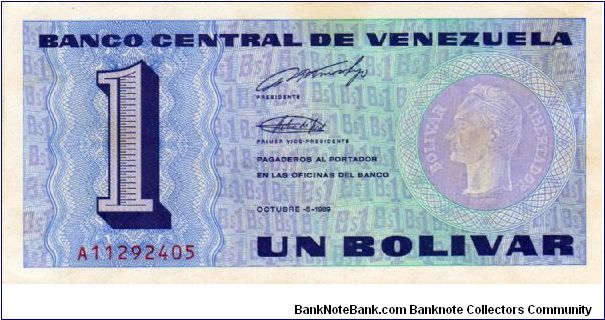 Denominacion 1 Bolivar Banknote