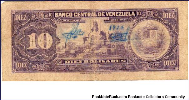 Banknote from Venezuela year 1977