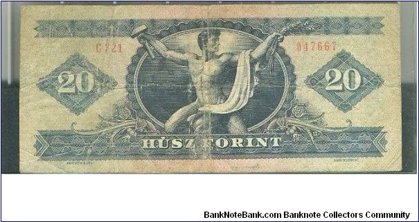 Banknote from Hungary year 1980