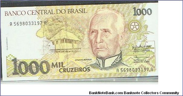 Banknote from Brazil year 1990