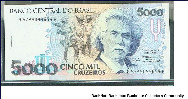 Banknote from Brazil year 1992