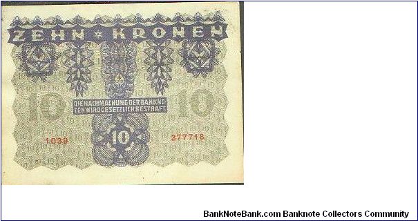 Banknote from Austria year 1922