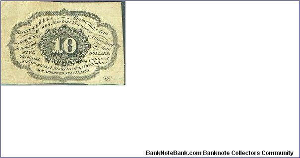 Banknote from USA year 1862