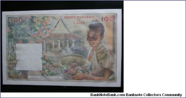 Banknote from Laos year 1965