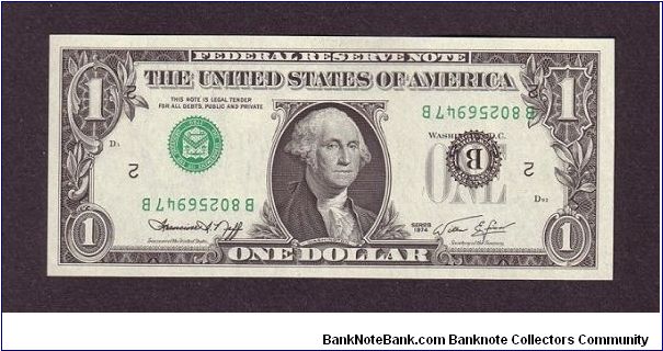 $1 Error
inverted 3rd print

Federal Reserve Note

obv: George Washington, (Army General, President 1789-1797)

rev: Great Seal, Denomination Banknote