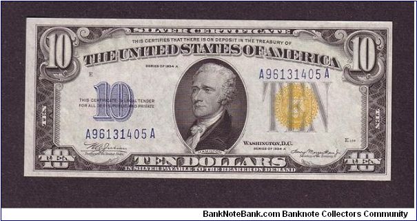 $10 WWII
north africa

Silver Certificate

obv: Alexander Hamilton, (Continental Congressman, Secretary of the Treasury Under George Washington)

rev: Treasury Building Banknote