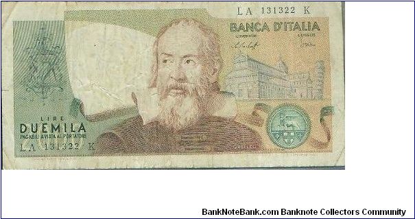 Banknote from Italy year 1976