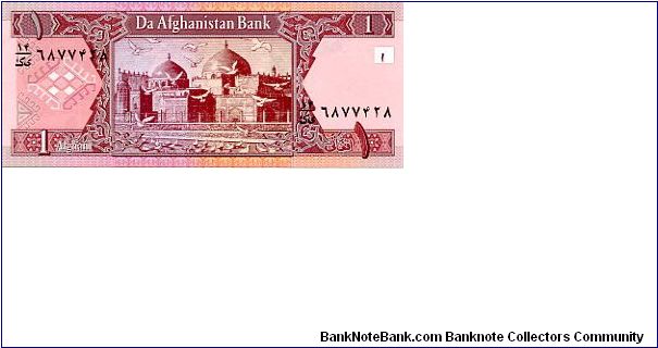 1 Afghanis
Rev the Mosque at Mazar-i Sharif Banknote