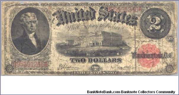 $2 United States Note. Signatures Speelman-White Banknote