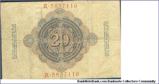 Banknote from Germany year 1907