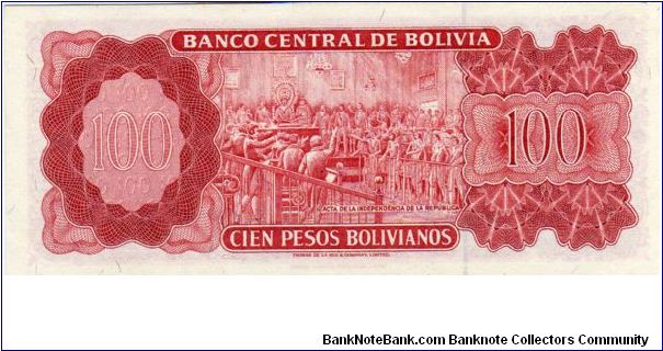 Banknote from Bolivia year 1962