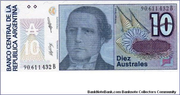 Denominacion: 10 Australes Banknote