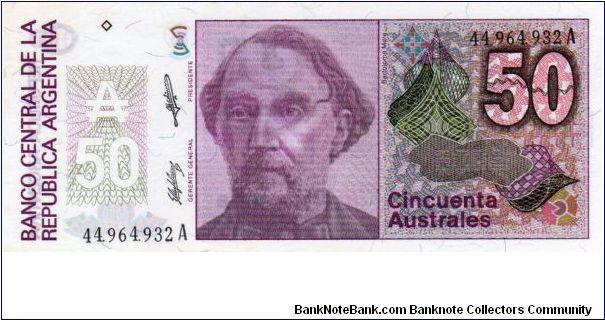 Denominacion: 50 Australes Banknote