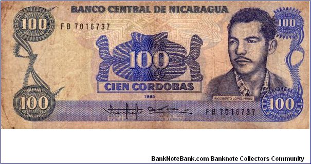Denominacion: 100 Cordobas Banknote