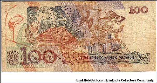 Banknote from Brazil year 1989