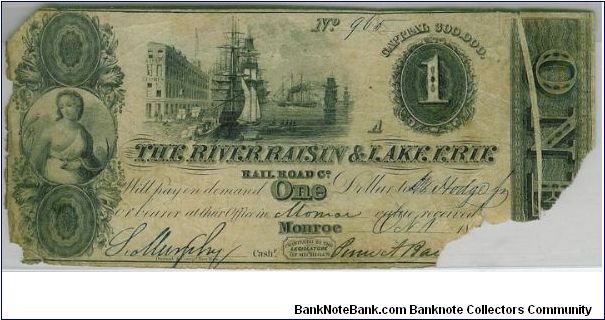 Missing the full date, but this obsolete has a nice gutter fold error on it. Nothing on the Rev. Banknote