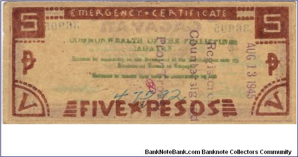 Banknote from Philippines year 1942