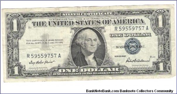 USA Silver Certificate
Priest /Anderson Banknote