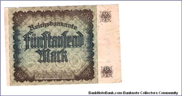 Banknote from Germany year 1922