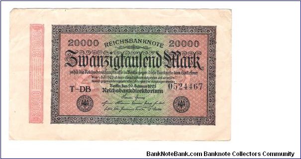 20,000 Mark Banknote