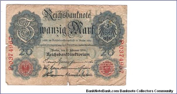 GERMANY
4 OF 8 DATED 1914
# P 0374967 Banknote