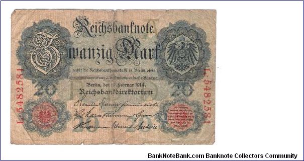 GERMANY
5 OF 8 DATED 1914
# L 5482581 Banknote