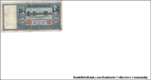 GERMANY 100-MARK
1 OF 4
# D 3929628 Banknote