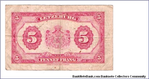 Banknote from Luxembourg year 1930