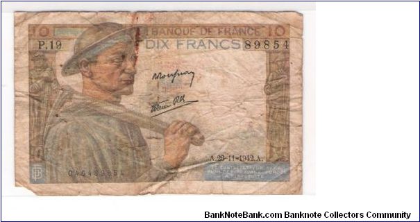 france
10 francs Banknote