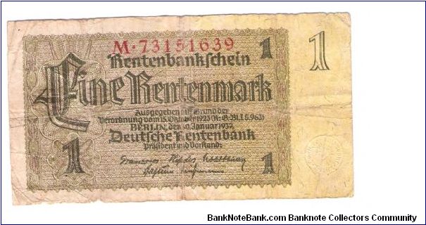 GERMANY
1 MARK
1937
M.73151639
9 OF 10 Banknote